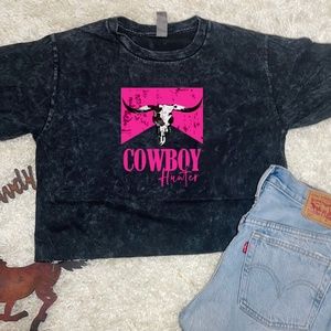 Cowboy Hunter Vintage Wash Crop Top